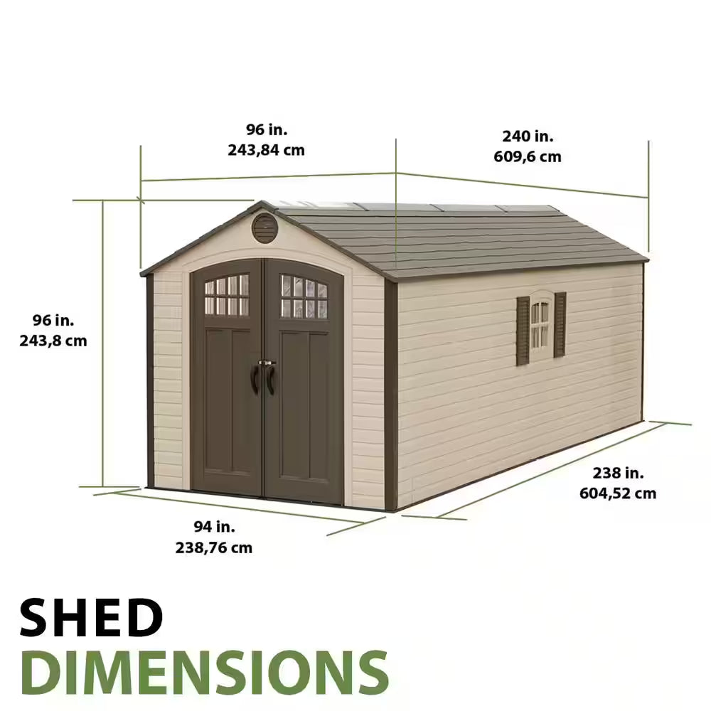 8 Ft. X 20 Ft. Resin Storage Shed