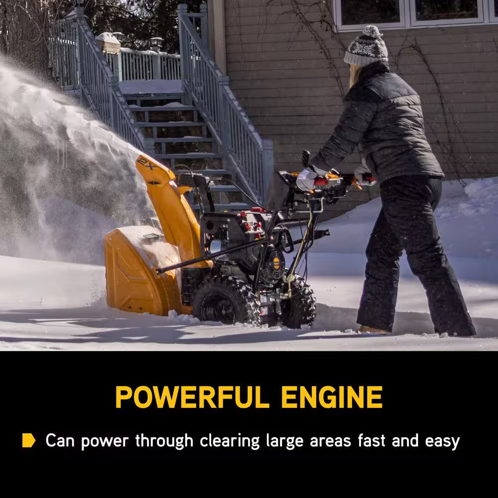 2X MAX 30 In. 357Cc Two-Stage Electric Start Gas Snow Blower with Steel Chute, Power Steering and Heated Grips