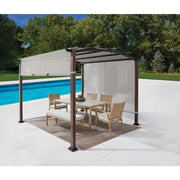 Clifton 10 Ft. X 10 Ft. Easy Assembly Tool Free Pergola with Privacy Shade