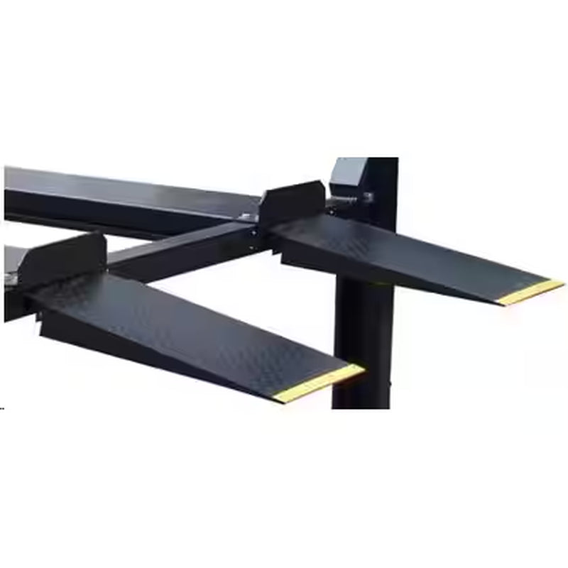4-Post Automotive Deluxe Storage Car Lift 8,000 Lb. Capacity with Casters, Drip Trays and Jack Tray