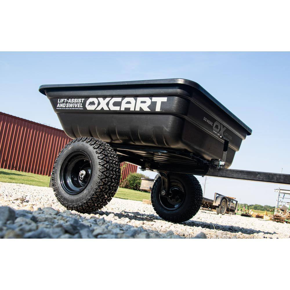 Stockman 15 Cu. Ft. - 17 Cu. Ft. Lift-Assist and Swivel ATV Dump Cart with Ztr-Grade OTR Tires