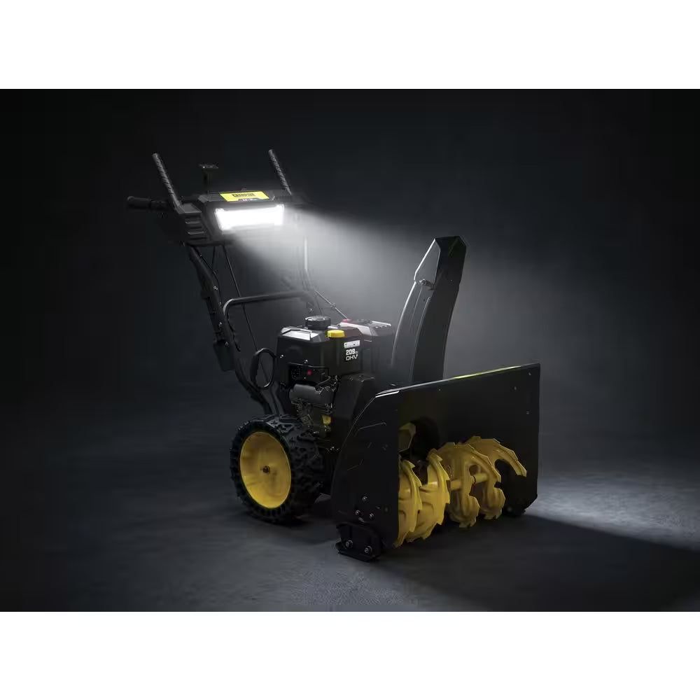 24 In. 209Cc Electric Start 2-Stage Self-Propelled Gas Snow Blower with EZ Turn, LED Headlight and Chute Control