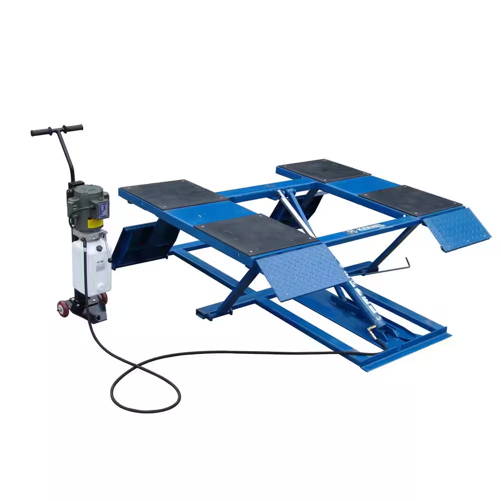 Low-Rise Scissor Car Lift 6,000 Lbs. Capacity Heavy Duty Design
