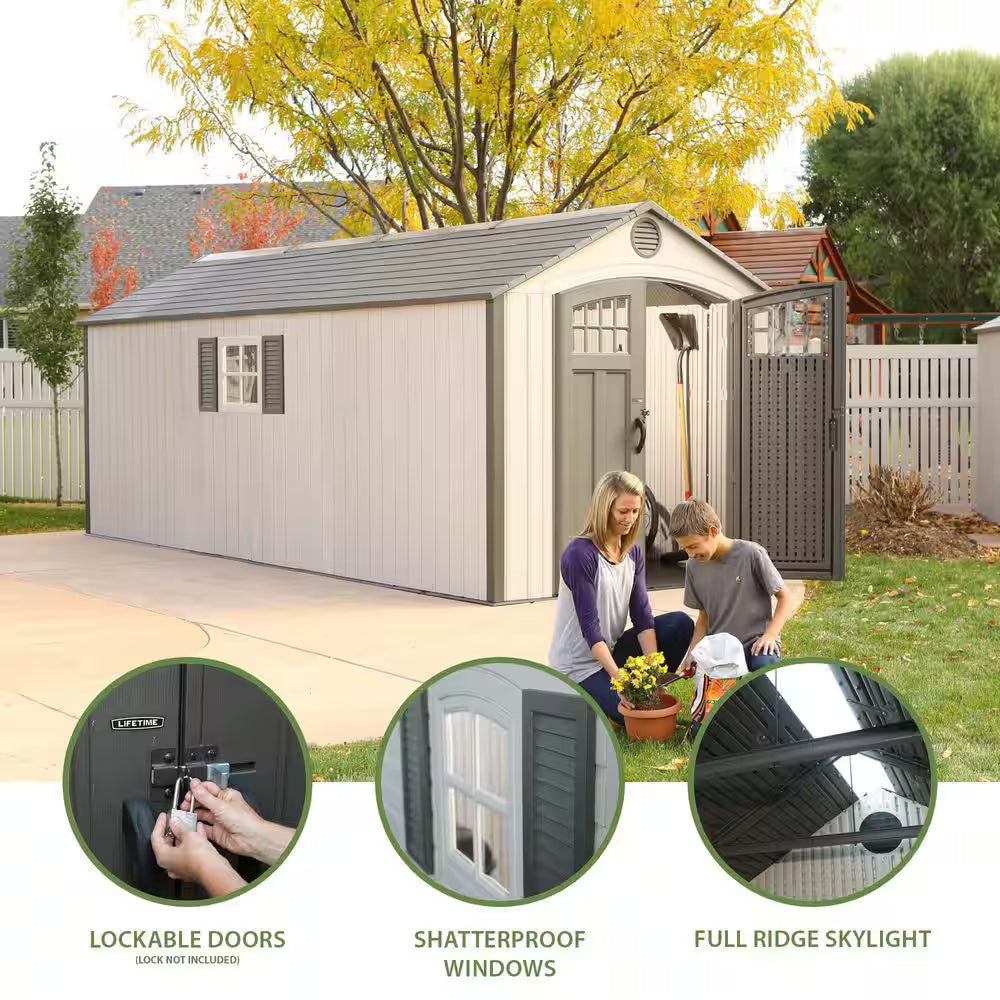 8 Ft. X 20 Ft. Resin Storage Shed