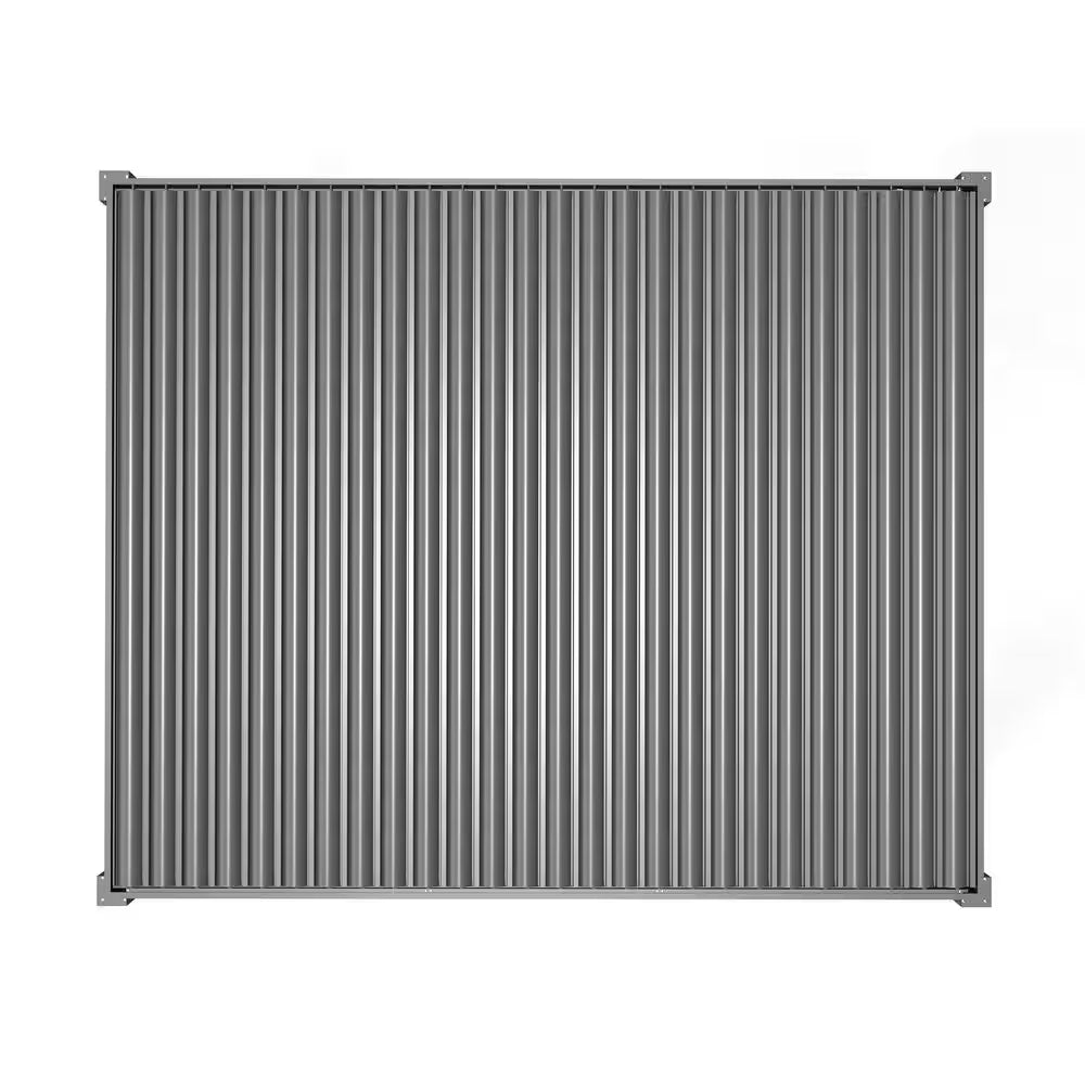 10 Ft. X 12 Ft. Dark Gray Outdoor Aluminum Louvered Pergola with Color-Changing LED Lights