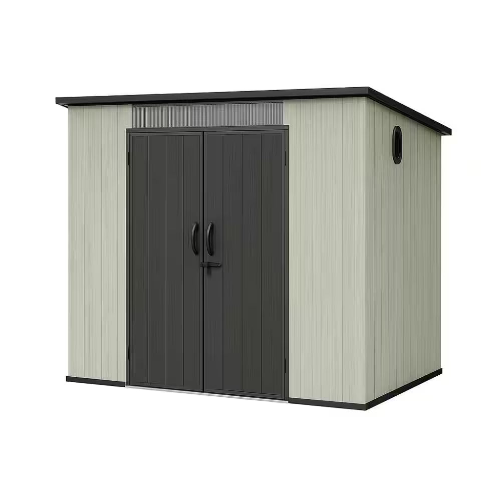8 Ft.W X 6 Ft.D Resin Outdoor Storage Shed with Lockable Double Doors(48 Sq.Ft)