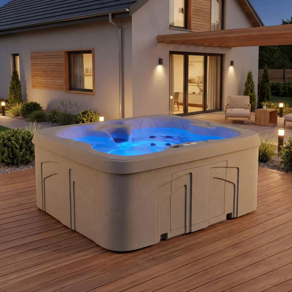 LS100DX 4-Person 20-Jet 110-Volt Plug and Play Spa with Waterfall
