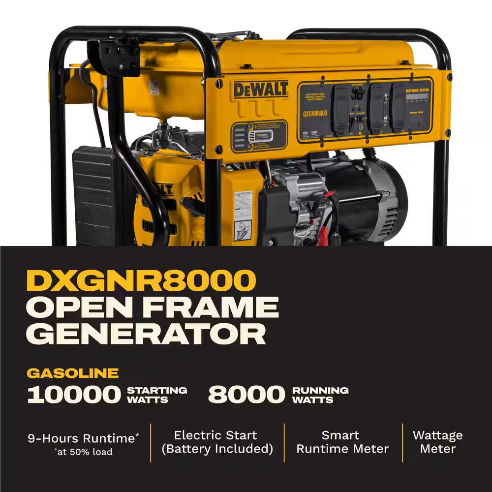 10,000/8,000-Watt Electric Start Gas Powered Portable Generator W/ CO Protection for Jobsites and Home Power Outages