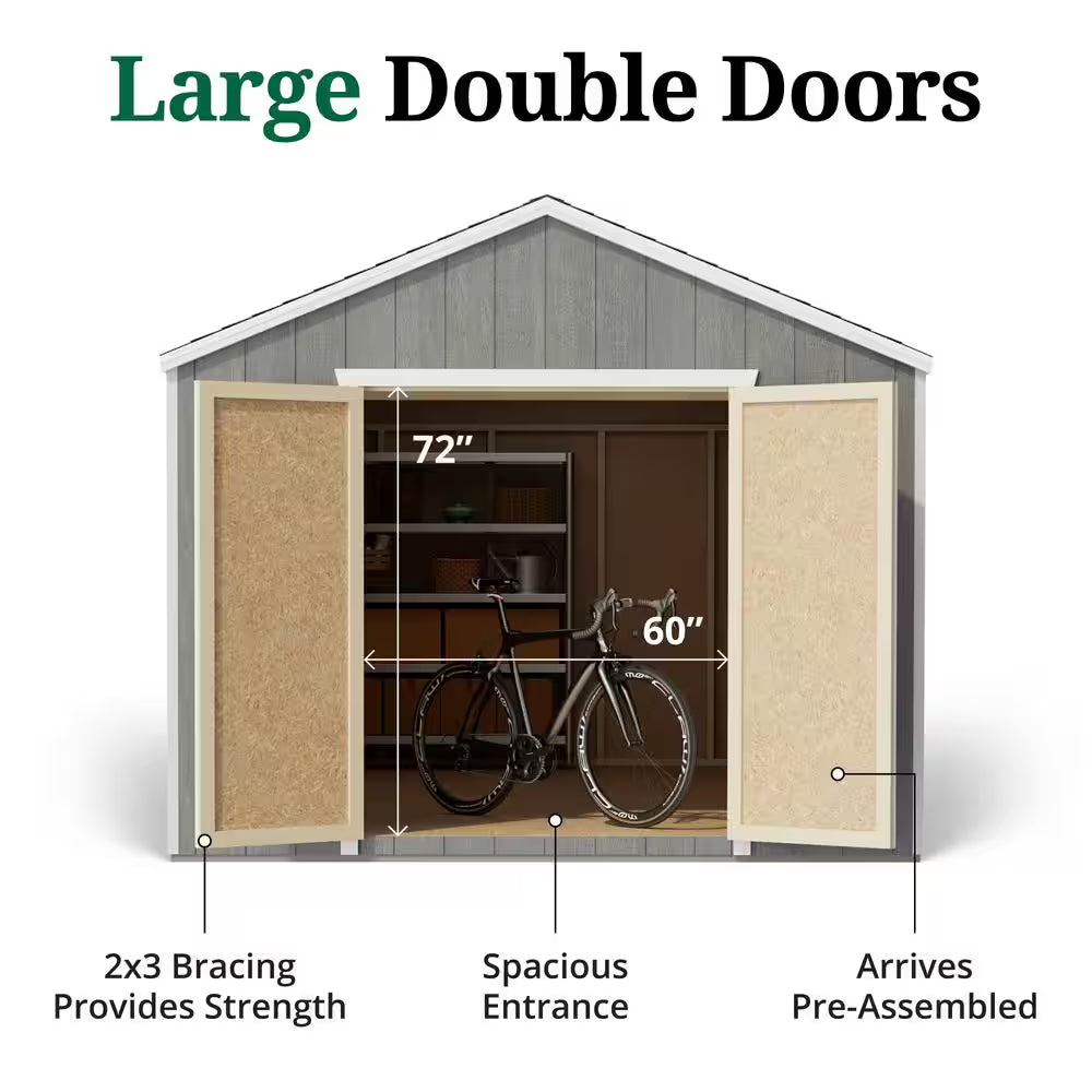 Value Gable 10 Ft. X 20 Ft. Outdoor Wood Storage Shed Precut Kit (200 Sq. Ft.)