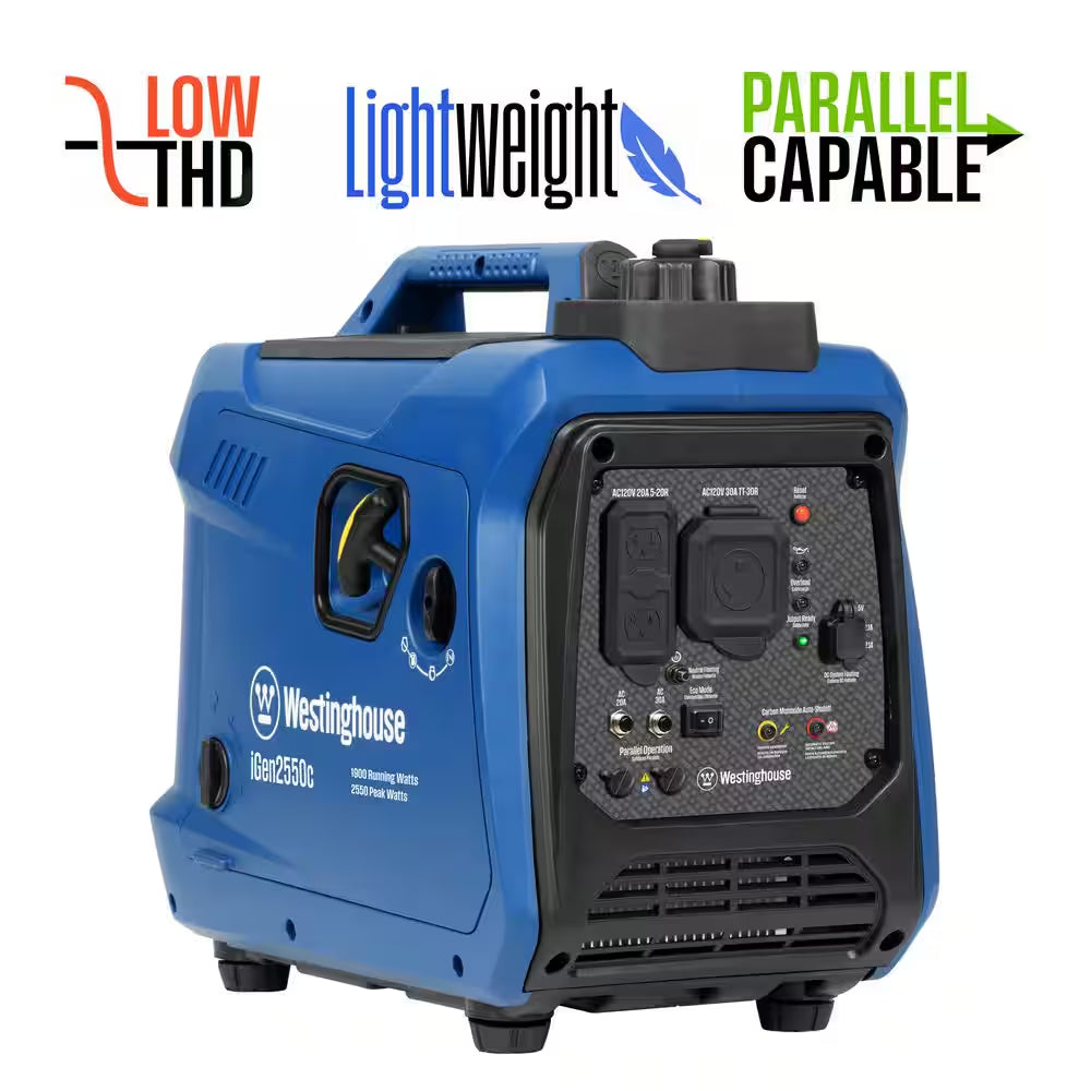 1,500-Watt Gas Powered Portable Inverter Generator with Recoil Start and Quiet Technology