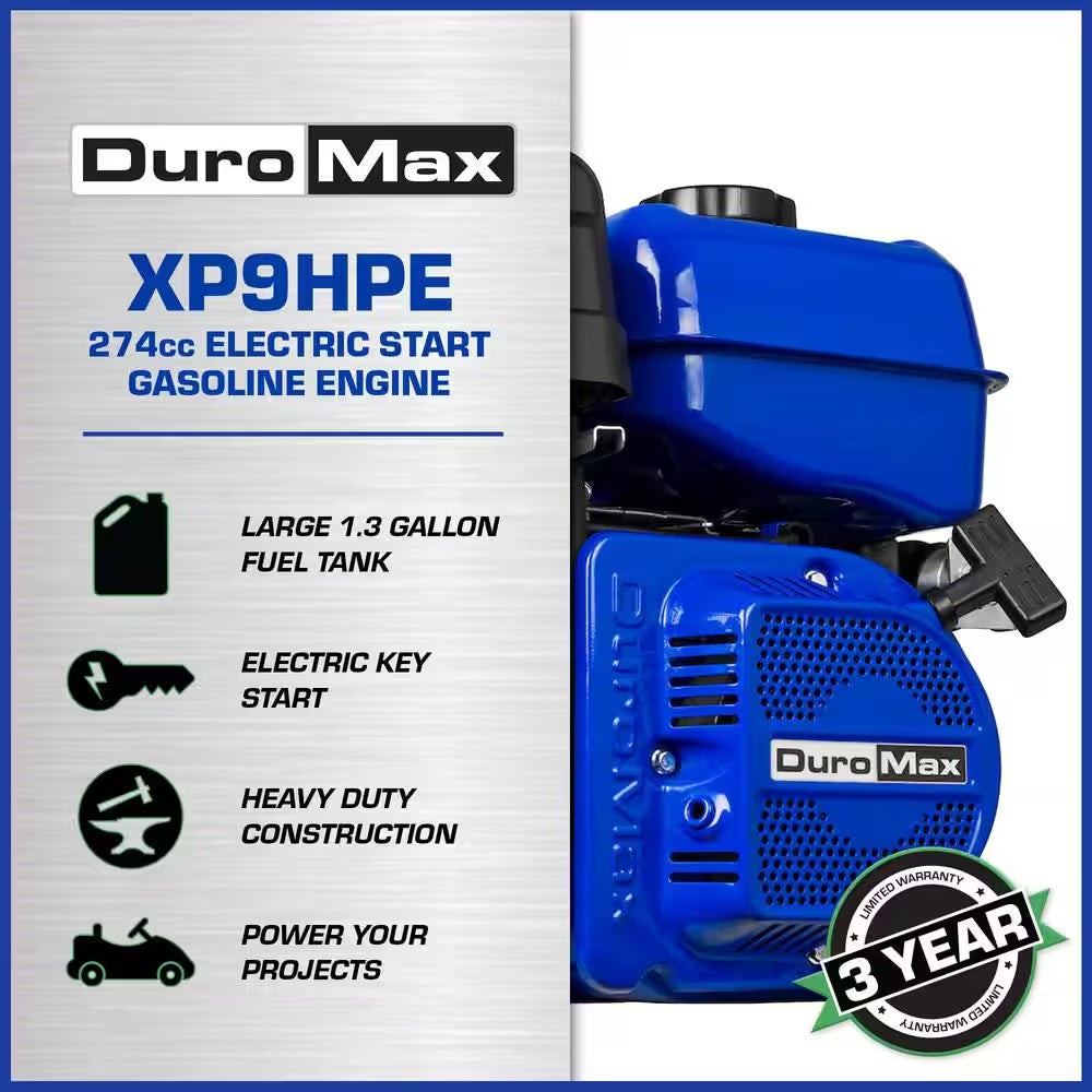 274Cc 1 In. Gasoline Multi-Purpose Horizontal Key Shaft Recoil/Electric Start Portable Engine 50-State