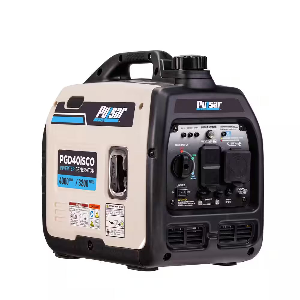 4,000-Watt Super Quiet Gasoline Powered Inverter Generator with Recoil Start and CO Alert