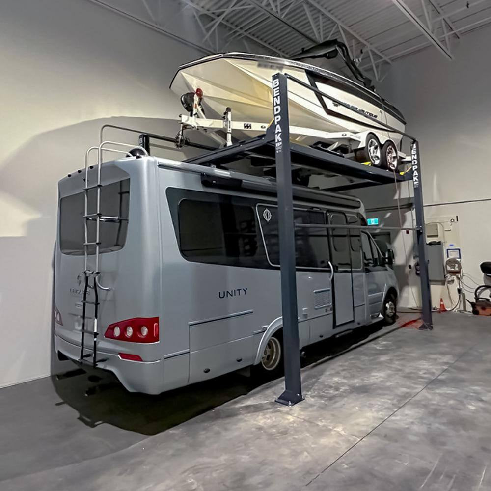 HD-7500PBX 4 Post Car Lift, Vehicle and Boat Storage Lift, with 7500 Lb. Capacity and 144 In. Rise