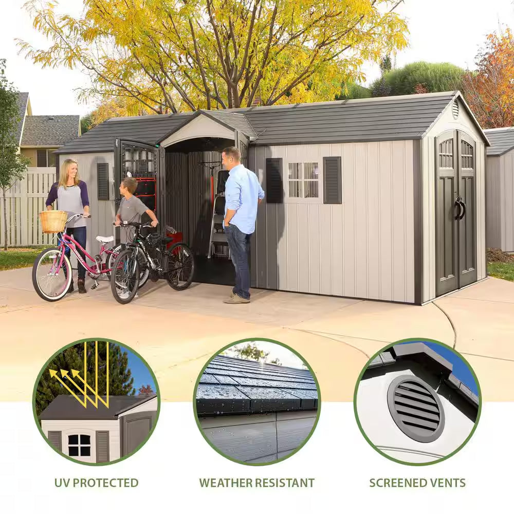 20 Ft. X 8 Ft. Resin Garden Building Shed