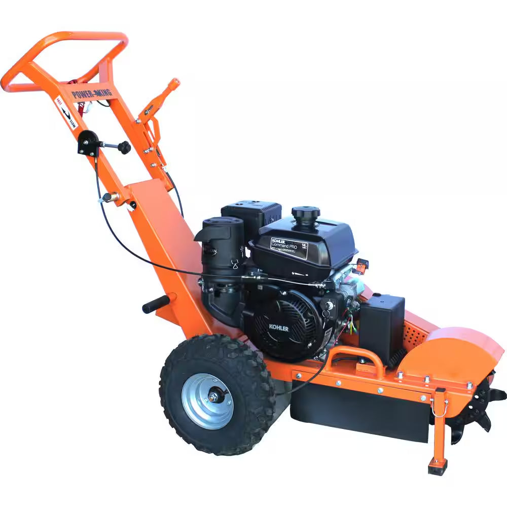 11 In. 14 HP Commercial Kohler Gas Powered Stump Grinder with Extra Set of Teeth and Precision Control Brake