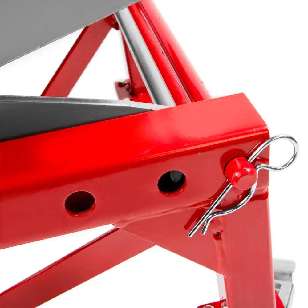 300 Lbs. Mini Lift Hoist Motorcycle ATV Bike Hydraulic Scissor Jack with Wheels