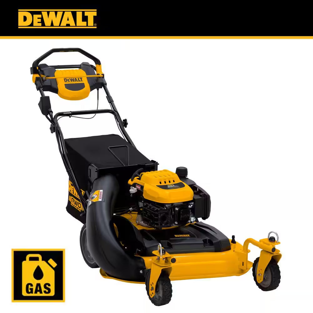 28 In. 224Cc E-GOV Engine 3-In-1 Gas RWD Self-Propelled Lawn Mower with High Rear Wheels