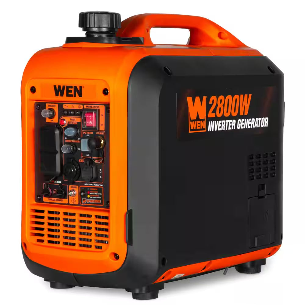 2800/2250-Watt Dual Fuel Inverter Recoil Start Generator, Quiet, Portable, Lightweight W/ Fuel Shut off and CO Watchdog