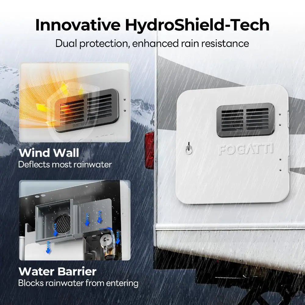Rv Tankless Water Heater Instashower Ultra, 66,000 BTU, 0.5-3.9 GPM, with White Door & Mixing Tank, 2-Year Warranty