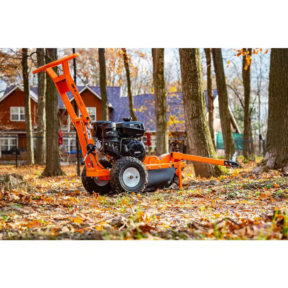 12 In. 14 HP Gas Powered Certified Commercial Stump Grinder with 9 High Speed HPDC Machined Carbide Cutters