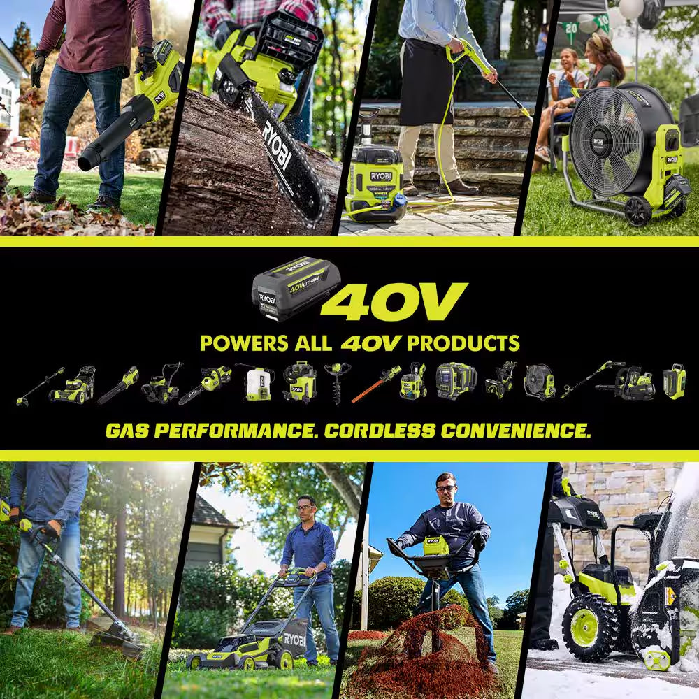 40V HP Brushless Whisper Series 180 MPH 800 CFM Cordless Battery Leaf Blower with 8.0 Ah Battery and Charger