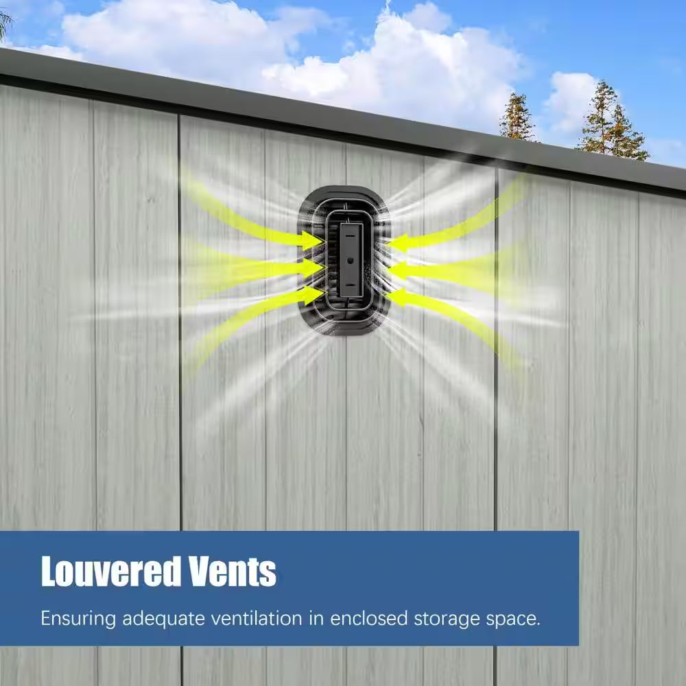8 Ft.W X 6 Ft.D Resin Outdoor Storage Shed with Lockable Double Doors(48 Sq.Ft)