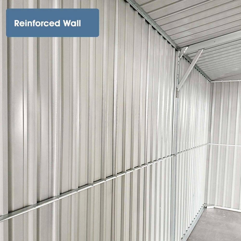 20 Ft.W X 13 Ft.D Outdoor Metal Storage Shed, Utility Tool House with 2 Doors, 4 Vents for Car,Truck, Gray (252 Sq. Ft.)
