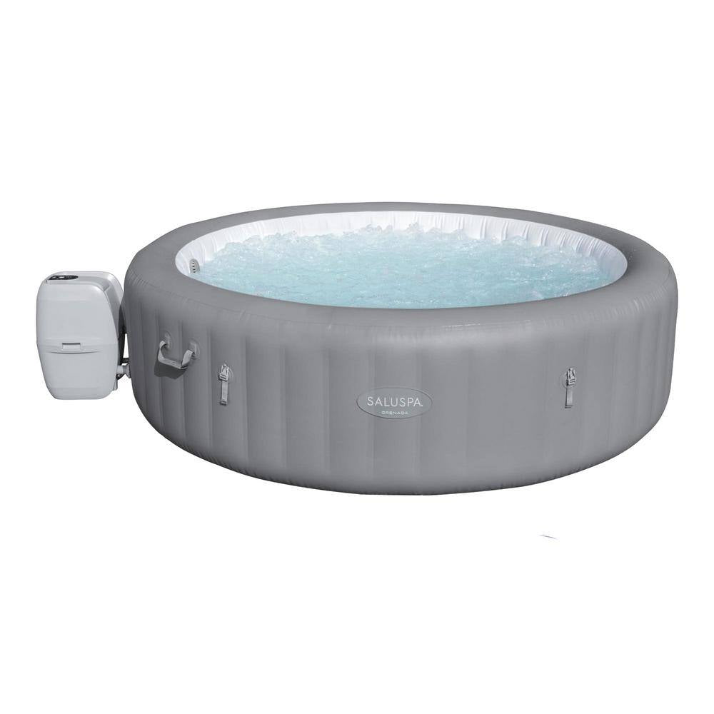 Grenada 8-Person 190-Jet round Inflatable Hot Tub with Pool and Spa Seat (8-Pack)