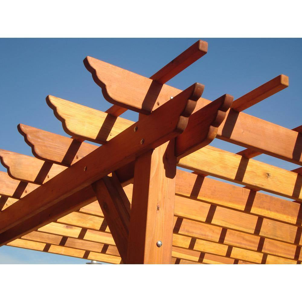 14 Ft. X 14 Ft. 1905 Super Deck Redwood Pergola