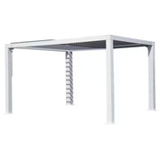 10 Ft. X 10 Ft. White Aluminum Metal Louvered Pergola