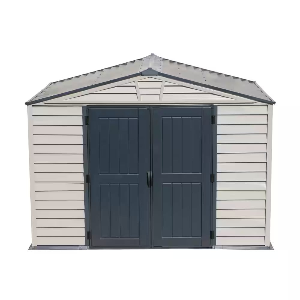 Storemax 10 Ft. X 8 Ft. Gray Vinyl Storage Plastic Shed 85 Sq. Ft.