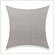 12 Ft. X 12 Ft. 190 GSM Grey Square Sun Shade Sail Screen Canopy, Outdoor Patio and Pergola Cover