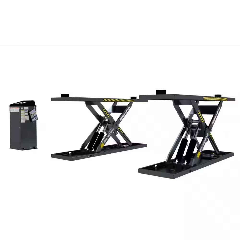 MDS-6LPF Mid-Rise Scissor Car Lift with Open Center and Flush-Mount, 6000 Lb. Capacity, 208-230V, 60 Hz 1-Phase