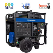 28,000/20,000-Watt Remote Electric Start Tri-Fuel Gas, Propane, Natural Gas Powered Portable Generator W/ Low THD