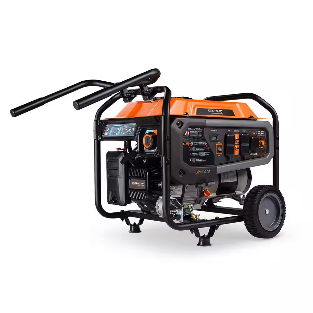 5000 / 4000-Watt Dual Fuel Recoil Start Gasoline / Propane Powered Portable Generator-Gp4000 DF