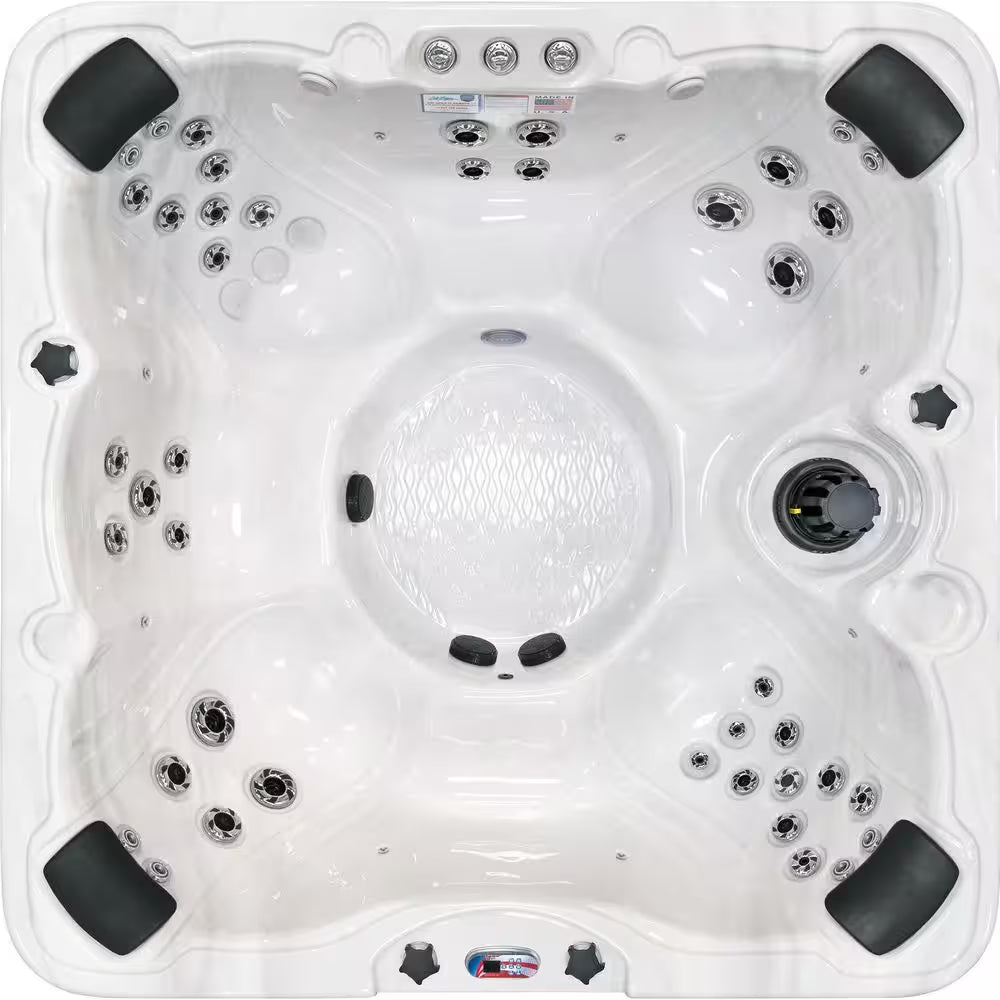 7-Person 45-Jet Premium Acrylic Bench Spa Standard Hot Tub with Ozonator and Bluetooth Sound System