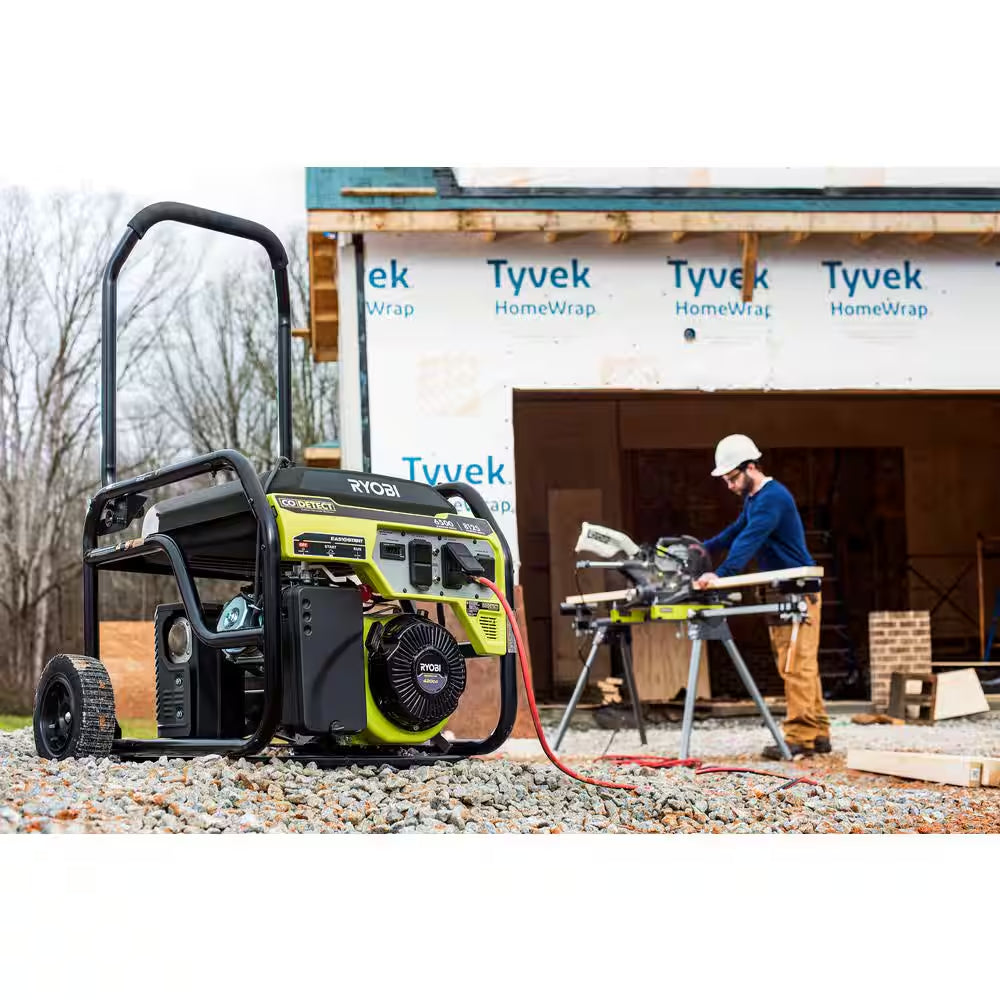 8125/6500-Watt Gas Powered Portable Generator with CO Detect Shutdown Sensor for Storms and Jobsites