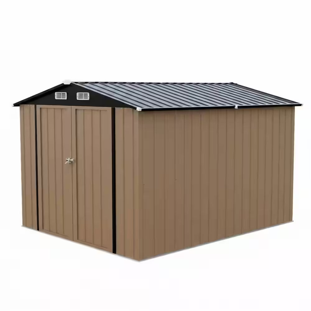 8 Ft. W X 6 Ft. D Metal Outdoor Storage Shed with Durable Double Doors (47 Sq Ft.)