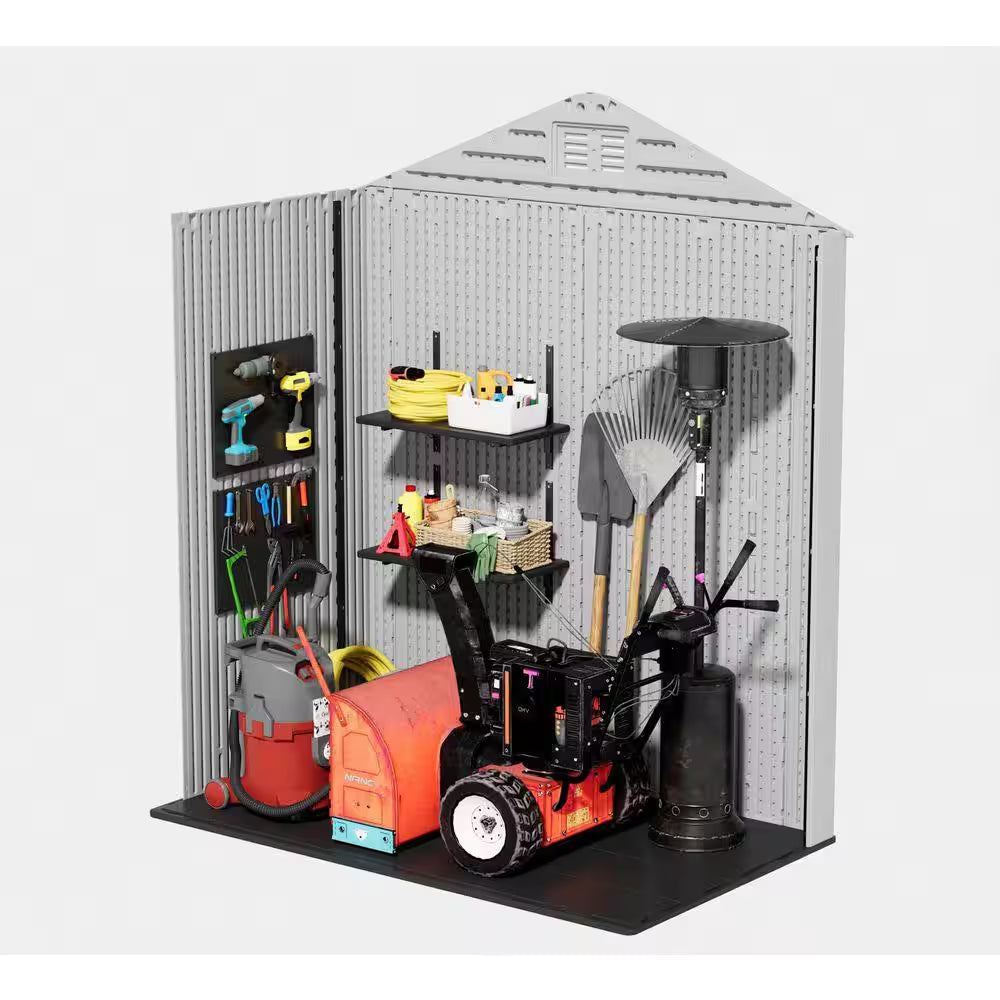 20 Sq. 6 X 4 Ft. Outdoor Resin Storage Shed, Weatherproof Durable Tool Shed, Lockable with Floor and Window