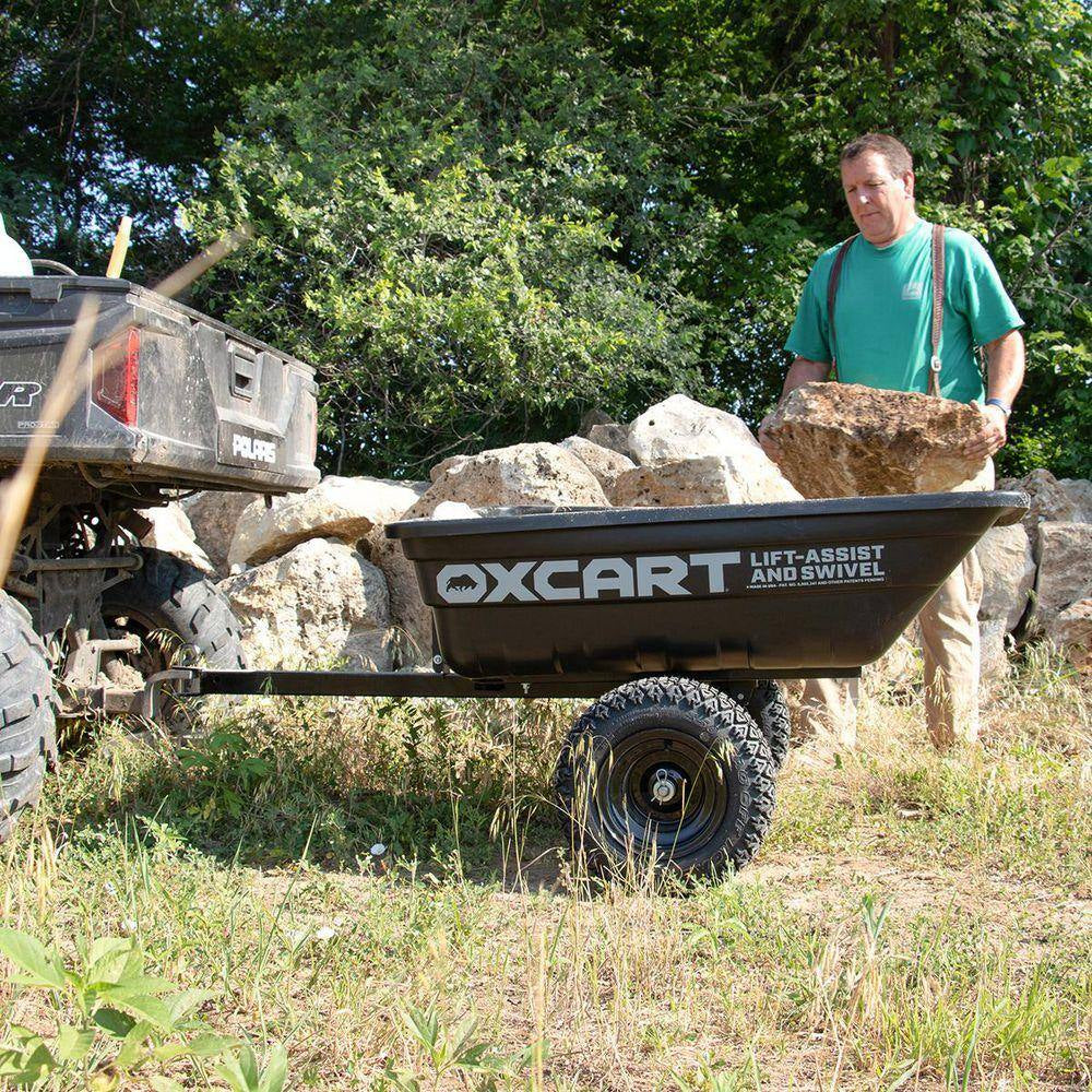 PRO-ATV Stockman 15 Cu. Ft. to 17 Cu. Ft. Lift-Assist and Swivel Dump Cart W Run-Flat ZTR MAG Tires