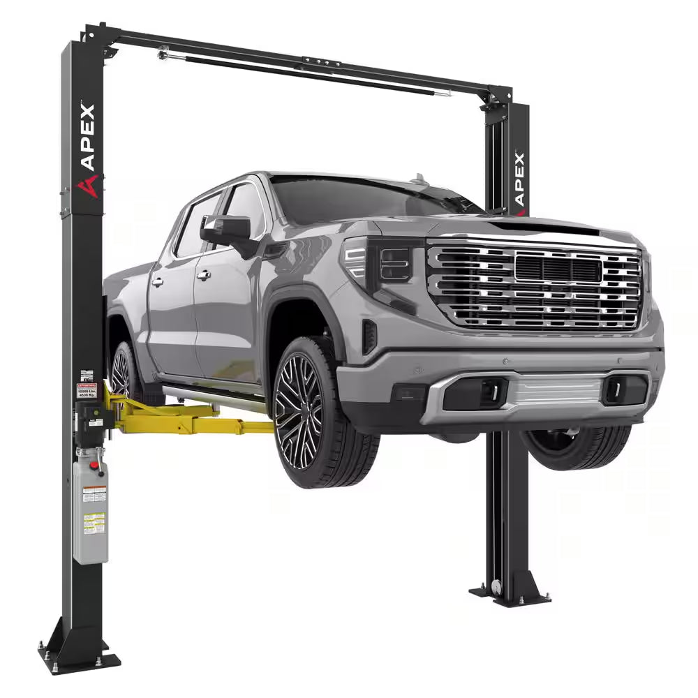 AL10C 10,000 Lb. Bi-Symmetric Clearfloor 2-Post Car Lift with Direct-Drive Hydraulic System, 220V 1-Phase