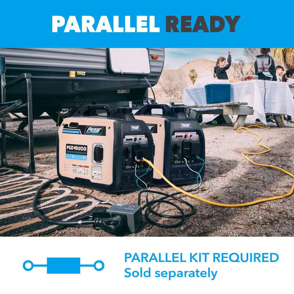 4,000-Watt Super Quiet Gasoline Powered Inverter Generator with Recoil Start and CO Alert