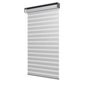 12 Ft. Individual Adjustable Sunshade Privacy Roller Blinds for Gray Aluminum Louvered Pergola 1-Side Wall